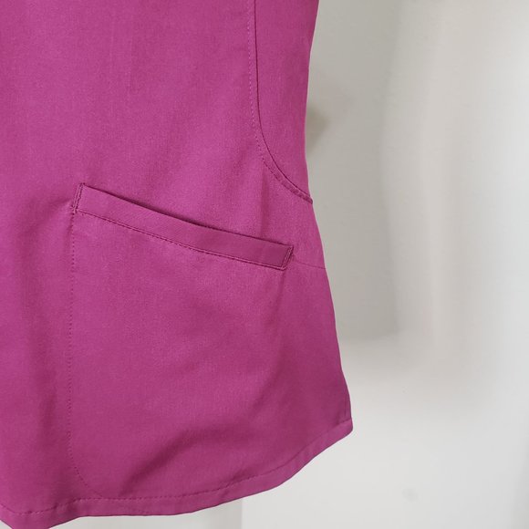 Beyond Scrubs Ceil Blue Wine Scrub Top Bundle XS - Picture 10 of 16